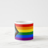 SlipperyJoe's Progress Pride Flag Gay-Geschenke LG Espressotasse (Vorderseite)