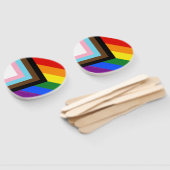 SlipperyJoe's Progress Pride Flag Gay-Geschenke LG Fächer (Non-assembled)