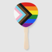 SlipperyJoe's Progress Pride Flag Gay-Geschenke LG Fächer (Rückseite)