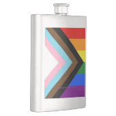 SlipperyJoe's Progress Pride Flag Gay-Geschenke LG Flachmann (Rechts)