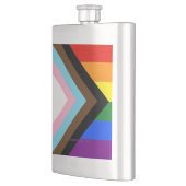 SlipperyJoe's Progress Pride Flag Gay-Geschenke LG Flachmann (Links)