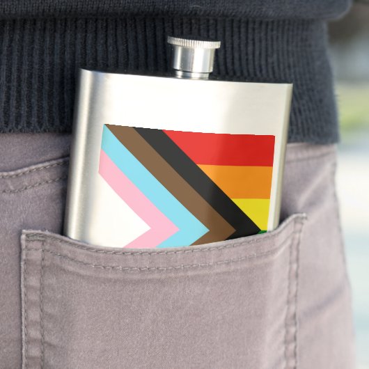 SlipperyJoe's Progress Pride Flag Gay-Geschenke LG Flachmann (Beispiel)