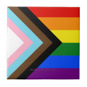 SlipperyJoe's Progress Pride Flag Gay-Geschenke LG Fliese (Vorderseite)
