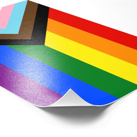 SlipperyJoe's Progress Pride Flag Gay-Geschenke LG Fotodruck (Ecke)