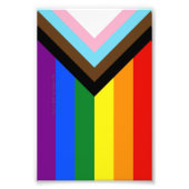 SlipperyJoe's Progress Pride Flag Gay-Geschenke LG Fotodruck (Vorne)