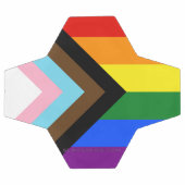 SlipperyJoe's Progress Pride Flag Gay-Geschenke LG Fußball (Flach)