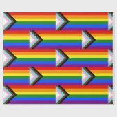 SlipperyJoe's Progress Pride Flag Gay-Geschenke LG Geschenkpapier (Flach)