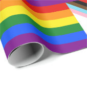 SlipperyJoe's Progress Pride Flag Gay-Geschenke LG Geschenkpapier (Rolleneckpunkt)