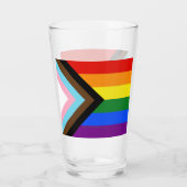 SlipperyJoe's Progress Pride Flag Gay-Geschenke LG Glas (Rückseite)