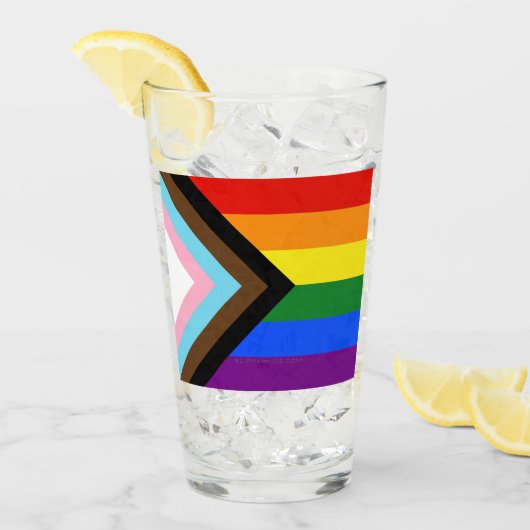 SlipperyJoe's Progress Pride Flag Gay-Geschenke LG Glas (Vorderseite Ice)