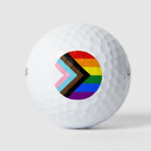SlipperyJoe's Progress Pride Flag Gay-Geschenke LG Golfball (Vorderseite)