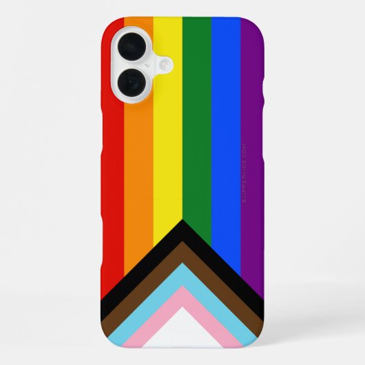 SlipperyJoe's Progress Pride Flag Gay-Geschenke LG iPhone Hülle (Rückseite)