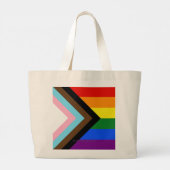 SlipperyJoe's Progress Pride Flag Gay-Geschenke LG Jumbo Stoffbeutel (Rückseite)