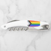 SlipperyJoe's Progress Pride Flag Gay-Geschenke LG Kellnermesser (Rückseite)