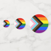 SlipperyJoe's Progress Pride Flag Gay-Geschenke LG Konfetti (Rückseiten)
