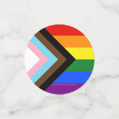SlipperyJoe's Progress Pride Flag Gay-Geschenke LG Konfetti (Klein Vorderseite)