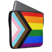 SlipperyJoe's Progress Pride Flag Gay-Geschenke LG Laptopschutzhülle (Vorne Rechts)