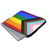SlipperyJoe's Progress Pride Flag Gay-Geschenke LG Laptopschutzhülle (Vorne Knopf)