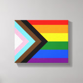 SlipperyJoe's Progress Pride Flag Gay-Geschenke LG Leinwanddruck (Vorderseite)