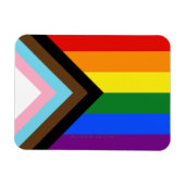 SlipperyJoe's Progress Pride Flag Gay-Geschenke LG Magnet (Horizontal)