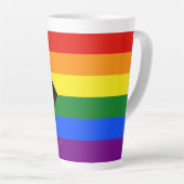 SlipperyJoe's Progress Pride Flag Gay-Geschenke LG Milchtasse (Rechte Ecke)