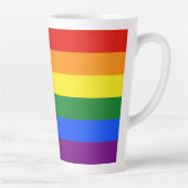 SlipperyJoe's Progress Pride Flag Gay-Geschenke LG Milchtasse (Rechts)