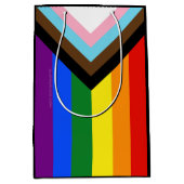 SlipperyJoe's Progress Pride Flag Gay-Geschenke LG Mittlere Geschenktüte (Vorderseite)