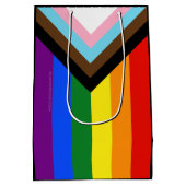 SlipperyJoe's Progress Pride Flag Gay-Geschenke LG Mittlere Geschenktüte (Rückseite)