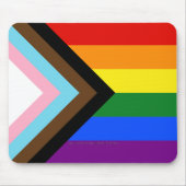 SlipperyJoe's Progress Pride Flag Gay-Geschenke LG Mousepad (Vorne)