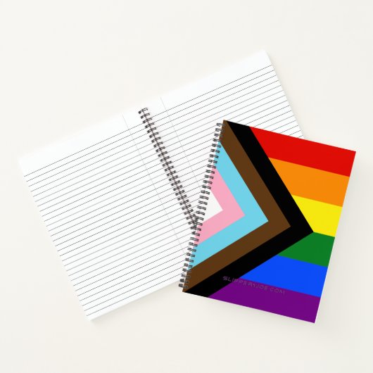 SlipperyJoe's Progress Pride Flag Gay-Geschenke LG Notizblock (Innenseite)
