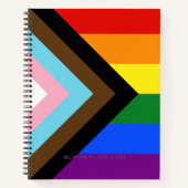 SlipperyJoe's Progress Pride Flag Gay-Geschenke LG Notizblock (Vorderseite)