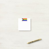 SlipperyJoe's Progress Pride Flag Gay-Geschenke LG Post-it Klebezettel (Auf Schreibtisch)