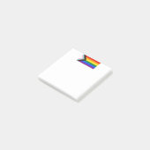 SlipperyJoe's Progress Pride Flag Gay-Geschenke LG Post-it Klebezettel (angewinkelt)