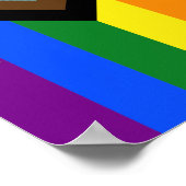 SlipperyJoe's Progress Pride Flag Gay-Geschenke LG Poster (Ecke)