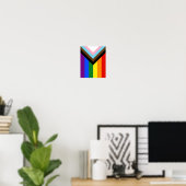 SlipperyJoe's Progress Pride Flag Gay-Geschenke LG Poster (Heimbüro)