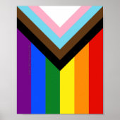 SlipperyJoe's Progress Pride Flag Gay-Geschenke LG Poster (Vorne)