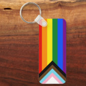 SlipperyJoe's Progress Pride Flag Gay-Geschenke LG Schlüsselanhänger (Vorderseite)