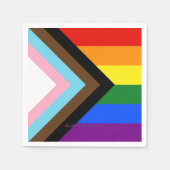 SlipperyJoe's Progress Pride Flag Gay-Geschenke LG Serviette (Vorderseite)