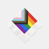 SlipperyJoe's Progress Pride Flag Gay-Geschenke LG Serviette (Ecke)