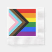 SlipperyJoe's Progress Pride Flag Gay-Geschenke LG Serviette (Vorderseite)
