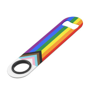 SlipperyJoe's Progress Pride Flag Gay-Geschenke LG Speed Flaschenöffner