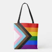 SlipperyJoe's Progress Pride Flag Gay-Geschenke LG Tasche (Rückseite)