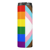 SlipperyJoe's Progress Pride Flag Gay-Geschenke LG Thermosbecher (Rückseite)