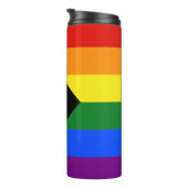 SlipperyJoe's Progress Pride Flag Gay-Geschenke LG Thermosbecher (Nach rechts gedreht)