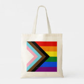 SlipperyJoe's Progress Pride Flag Gay-Geschenke LG Tragetasche (Rückseite)