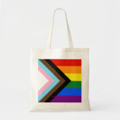SlipperyJoe's Progress Pride Flag Gay-Geschenke LG Tragetasche (Vorne)