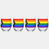SlipperyJoe's Progress Pride Flag Gay-Geschenke LG Weinglas Ohne Stiel (Hinten)