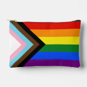SlipperyJoe's Progress Pride Flag Gay-Geschenke LG Zubehörtasche (Vorderseite)