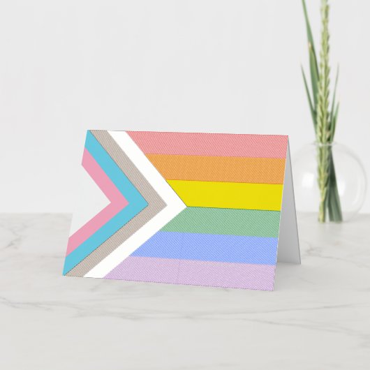 SlipperyJoe's Progress Pride Flag sechs klassische (Vorderseite)