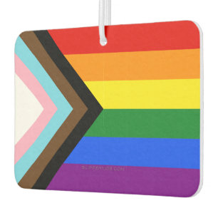 SlipperyJoe's Progress Pride Flag sechs klassische Autolufterfrischer